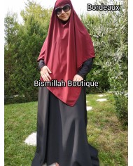 Khimar Ihsane à Pointe Court – Wool Peach