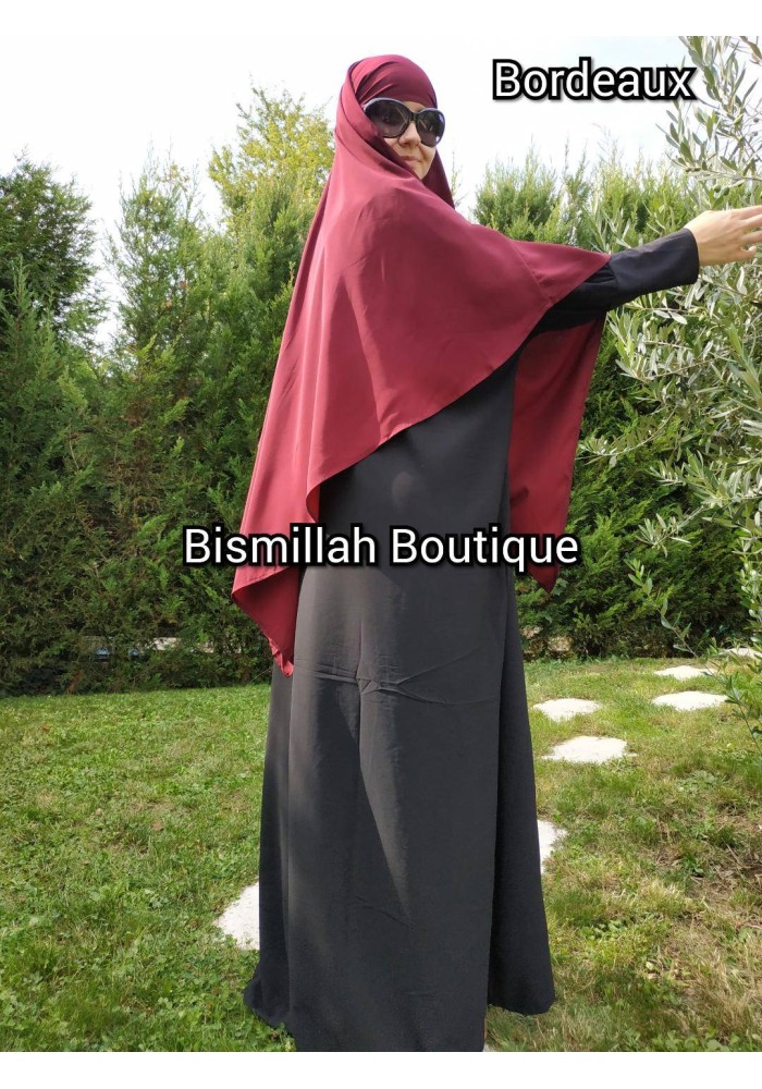 Khimar Ihsane à Pointe Court – Wool Peach