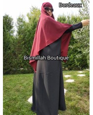 Khimar Ihsane à Pointe Court – Wool Peach