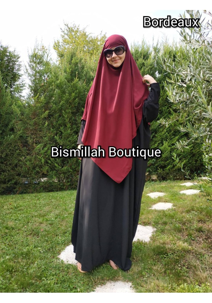 Khimar Ihsane à Pointe Court – Wool Peach