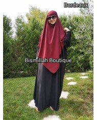 Khimar Ihsane à Pointe Court – Wool Peach