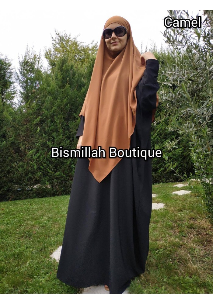 Khimar Ihsane à Pointe Court – Wool Peach