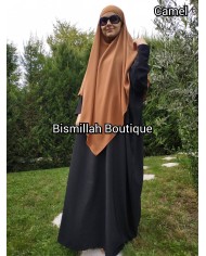 Khimar Ihsane à Pointe Court – Wool Peach