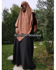 Khimar Ihsane à Pointe Court – Wool Peach