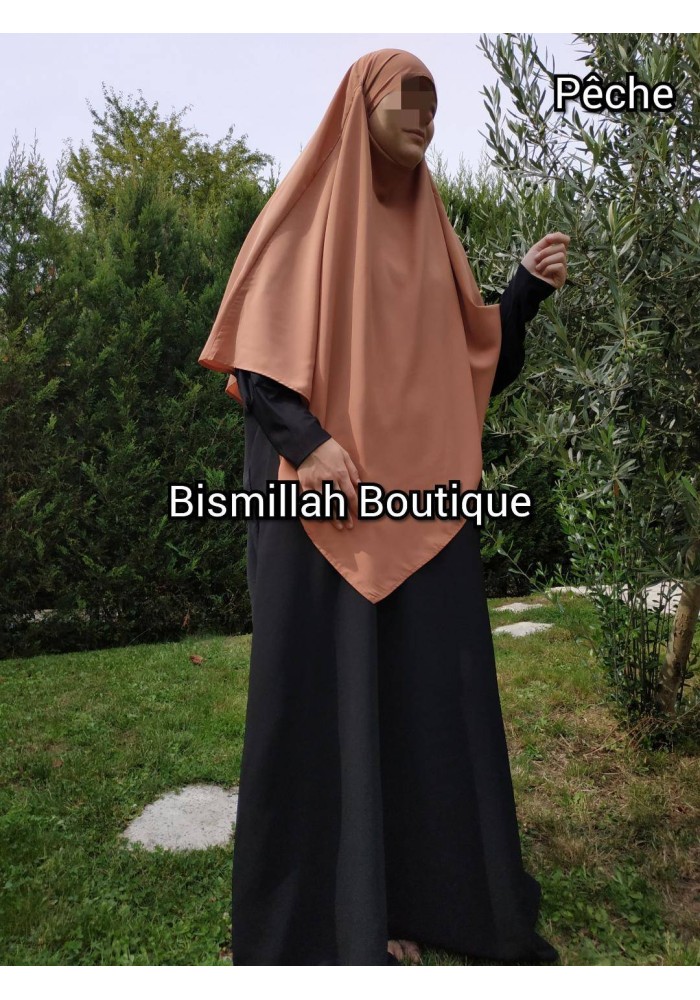 Khimar Ihsane à Pointe Court – Wool Peach