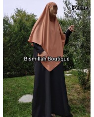 Khimar Ihsane à Pointe Court – Wool Peach
