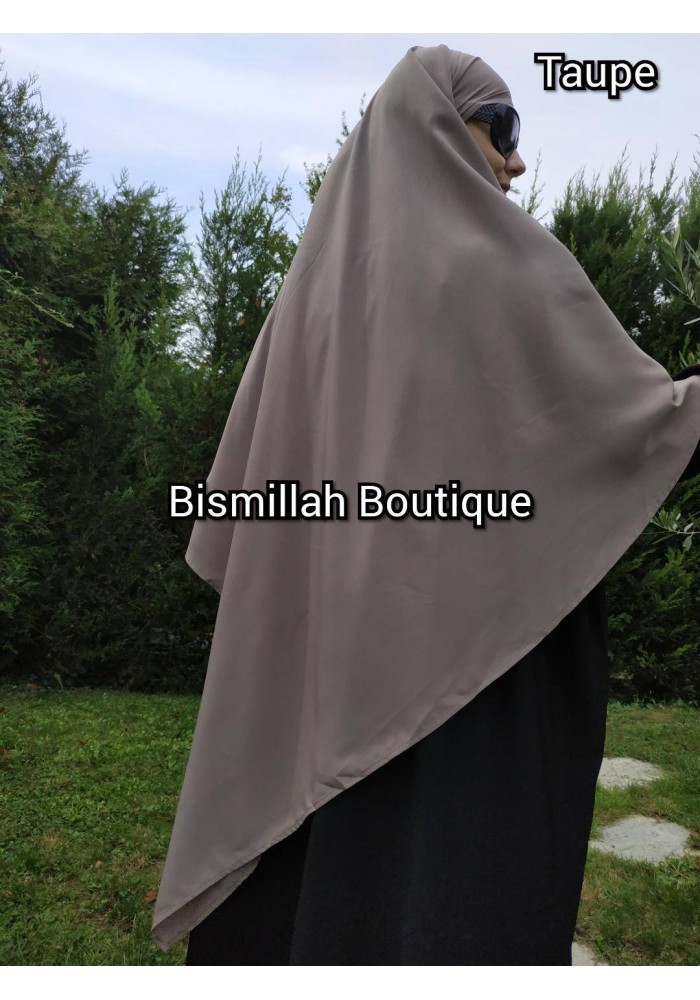 Khimar Ihsane à Pointe Court – Wool Peach