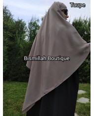 Khimar Ihsane à Pointe Court – Wool Peach