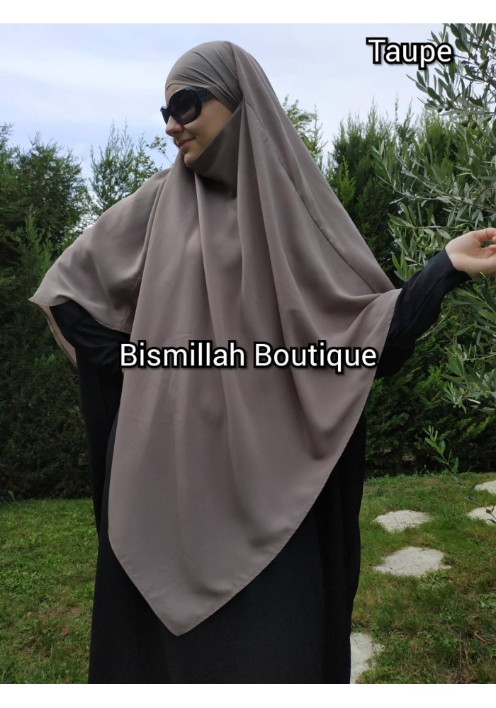 Khimar Ihsane à Pointe Court – Wool Peach