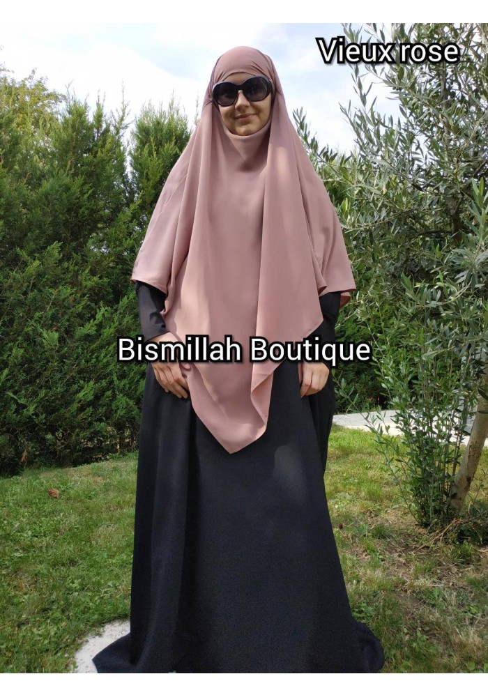 Khimar Ihsane à Pointe Court – Wool Peach