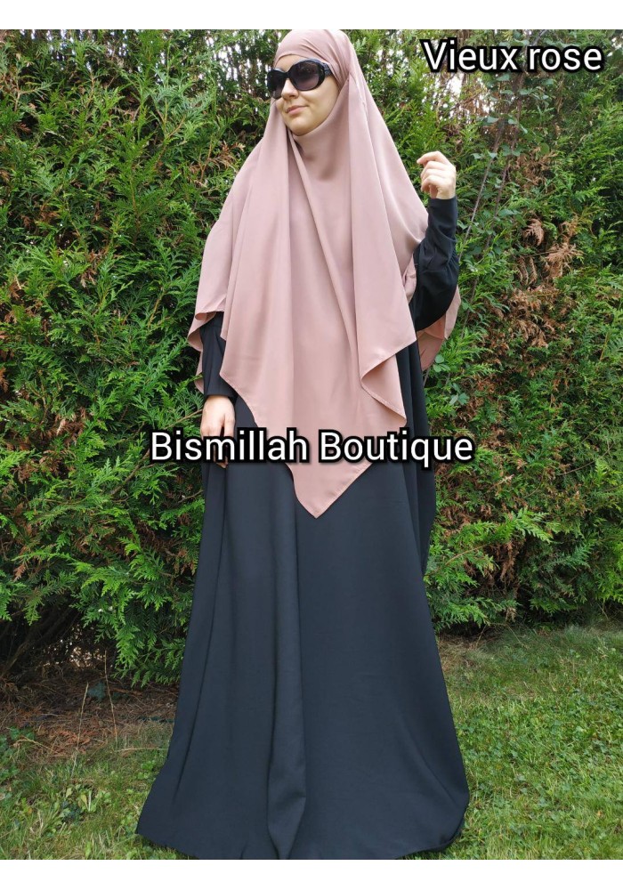 Khimar Ihsane à Pointe Court – Wool Peach