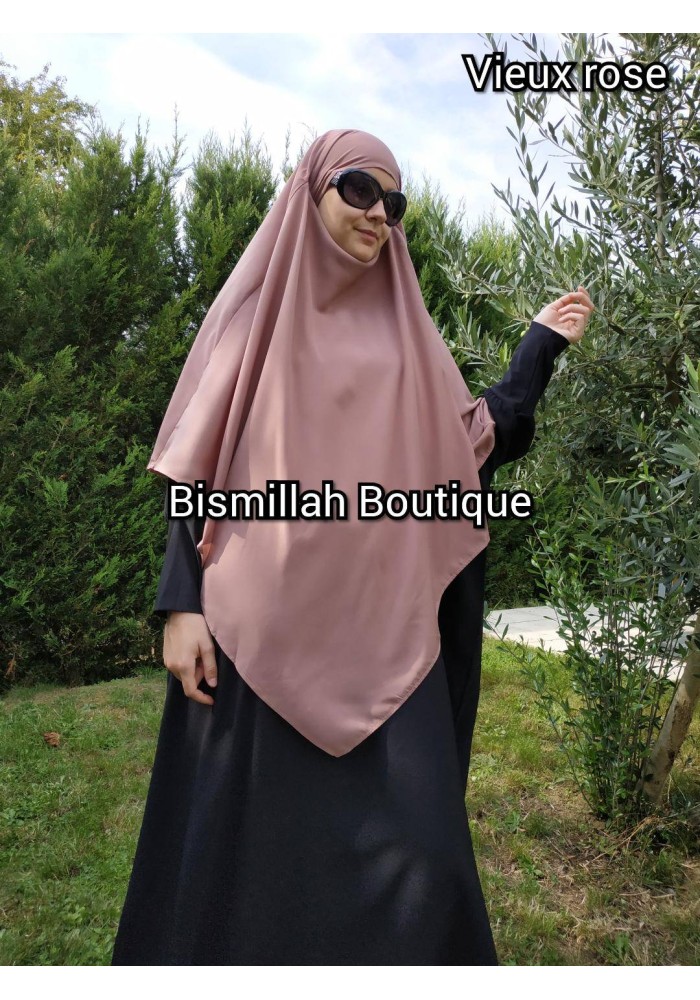 Khimar Ihsane à Pointe Court – Wool Peach