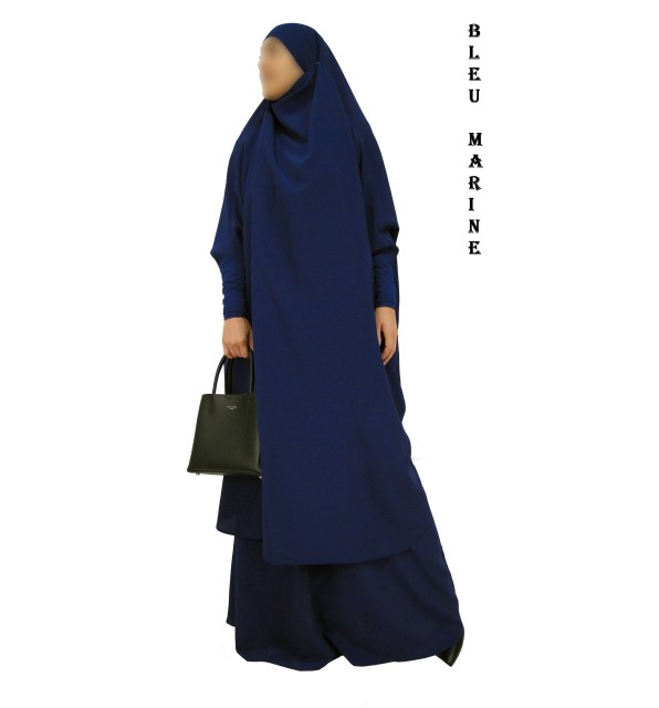 JILBAB 2 PIECES MANCHES LYCRA "EL BASSIRA" (Microfibre)