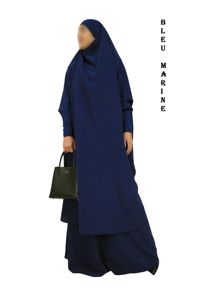 JILBAB 2 PIECES MANCHES LYCRA "EL BASSIRA" (Microfibre)