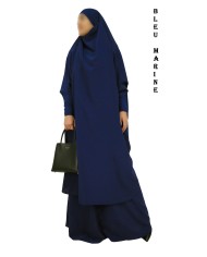 JILBAB 2 PIECES MANCHES LYCRA "EL BASSIRA" (Microfibre)