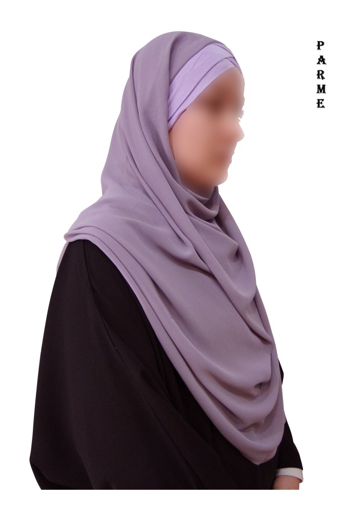 Hijab Malaisien Bonnet Croisé – Châle Intégré