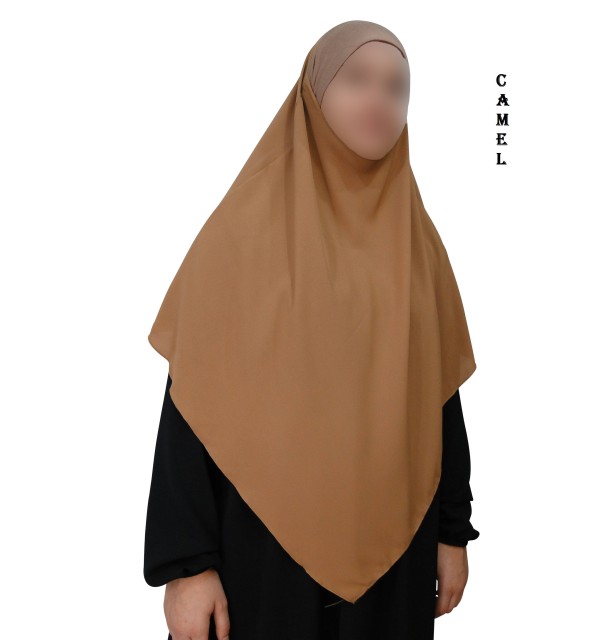 Khimar avec Bandeau Élastique en Viscose – Georgette