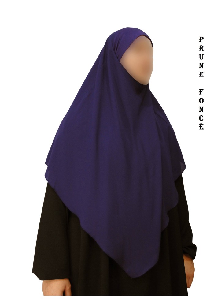 Khimar avec Bandeau Élastique en Viscose – Georgette