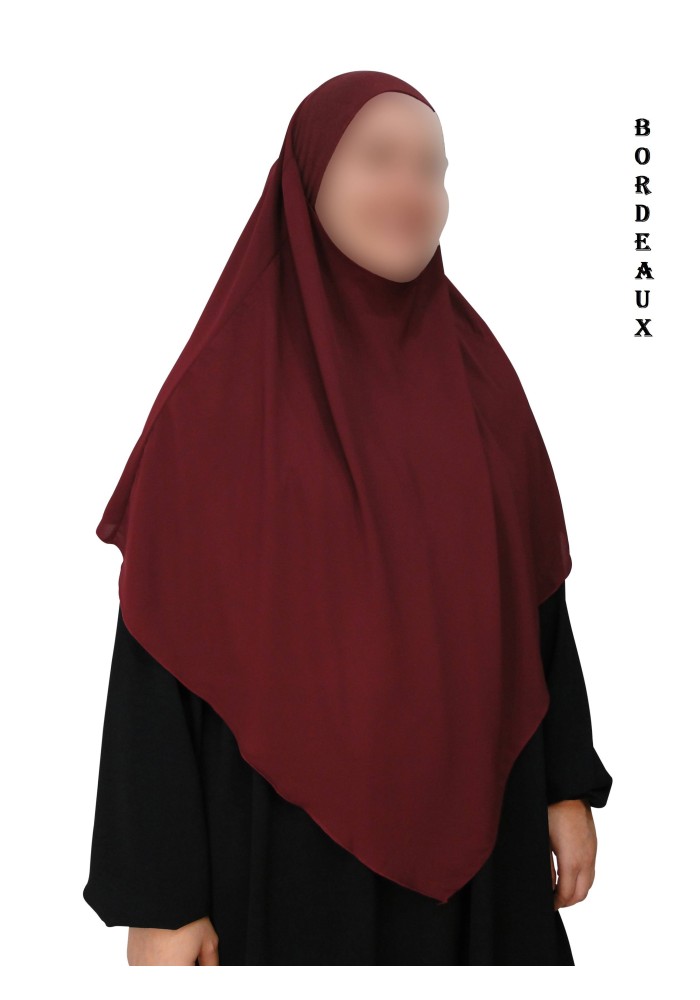 Khimar avec Bandeau Élastique en Viscose – Georgette