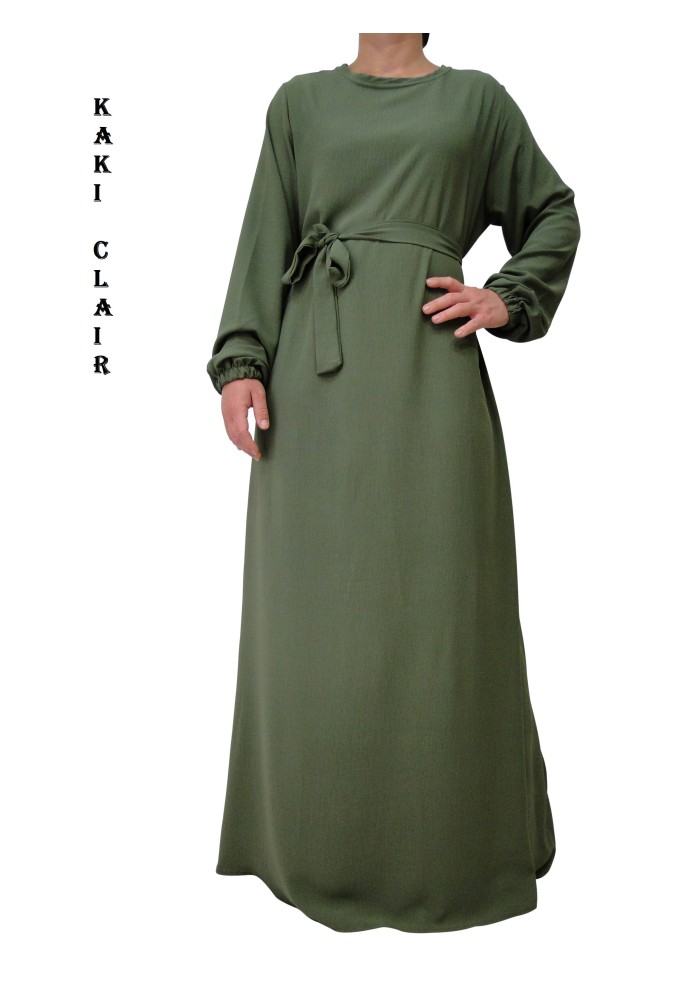 Robe Inaya avec Ceinture en Tissu Jazz – Made in France