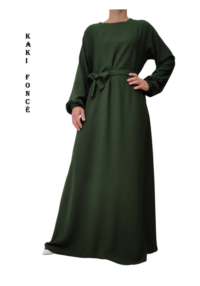 Robe Inaya avec Ceinture en Tissu Jazz – Made in France