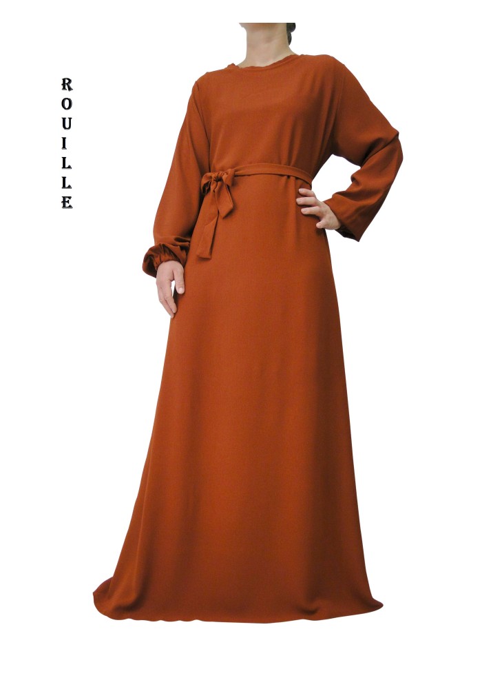 Robe Inaya avec Ceinture en Tissu Jazz – Made in France