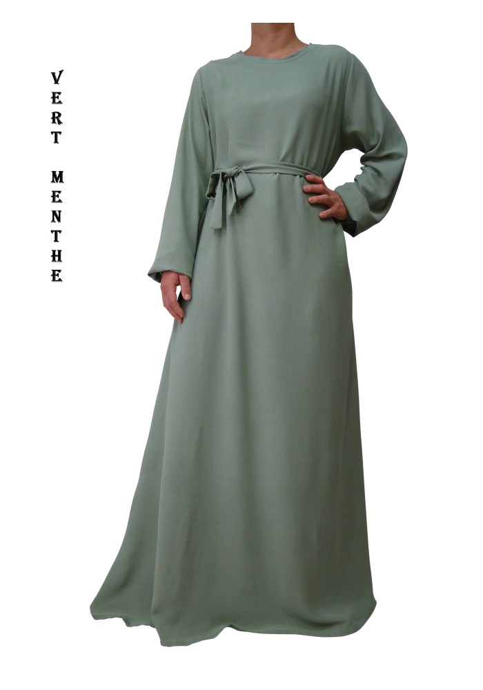 Robe Inaya avec Ceinture en Tissu Jazz – Made in France