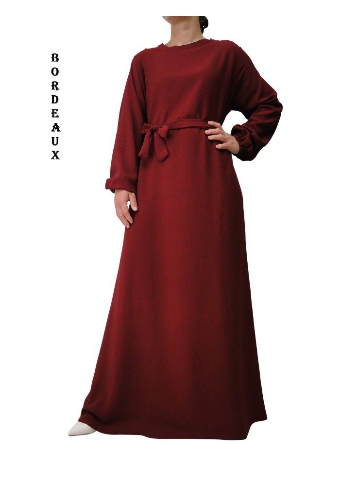 Robe Inaya avec Ceinture en Tissu Jazz – Made in France