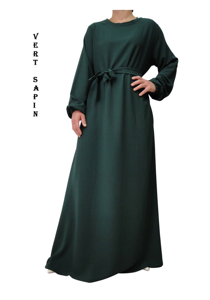 Robe Inaya avec Ceinture en Tissu Jazz – Made in France