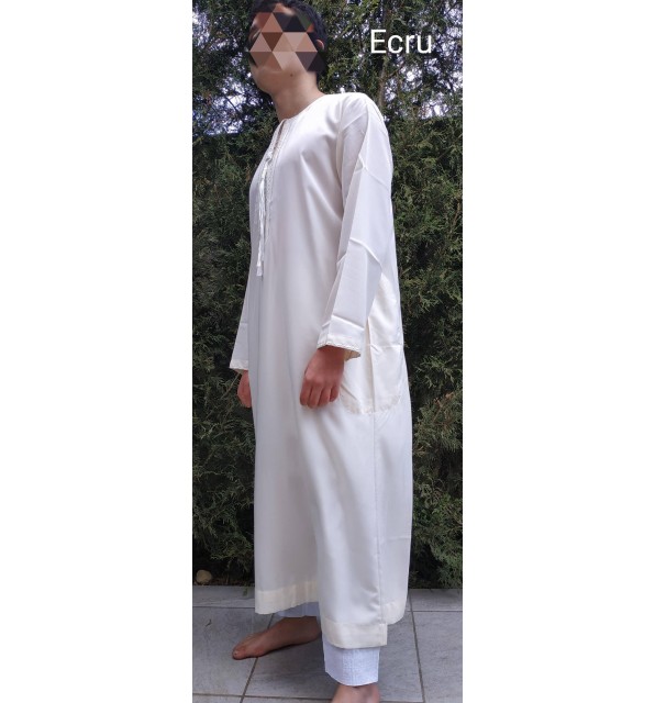 Qamis Émirati Enfant, Adolescent et Adulte – Manches Longues