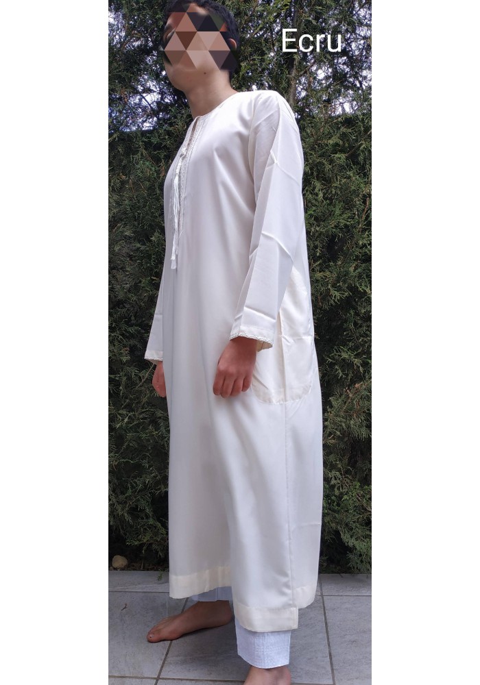 Qamis Émirati Enfant, Adolescent et Adulte – Manches Longues
