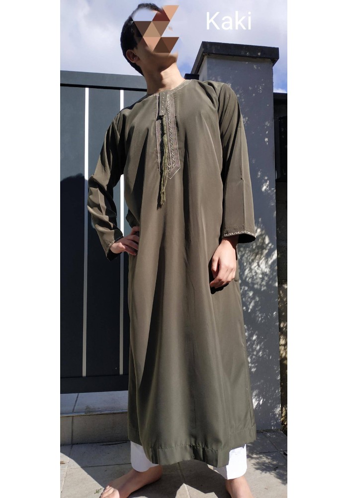 Qamis Émirati Enfant, Adolescent et Adulte – Manches Longues