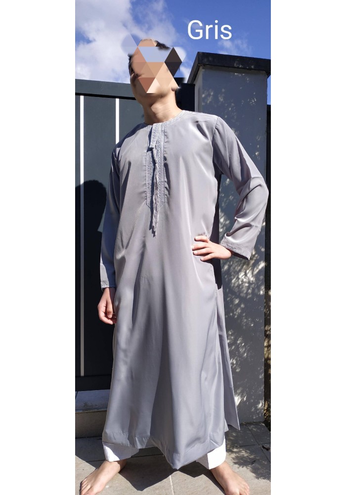 Qamis Émirati Enfant, Adolescent et Adulte – Manches Longues