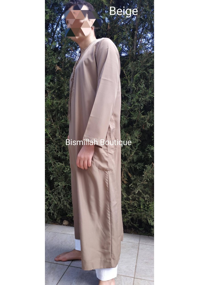 Qamis Émirati Enfant, Adolescent et Adulte – Manches Longues