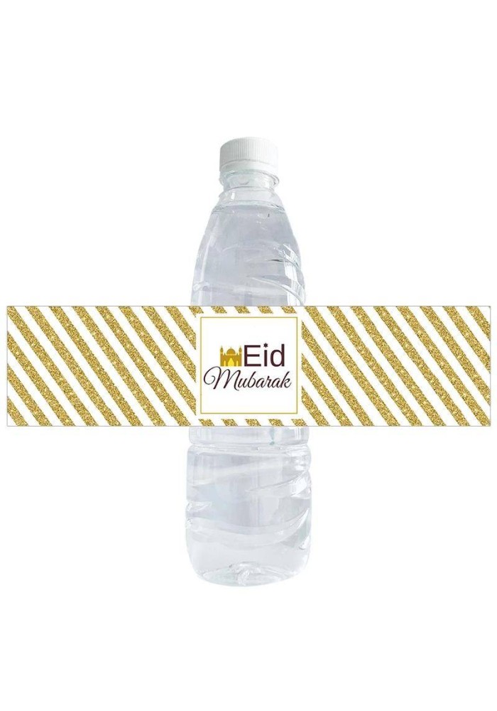 Lot de 10 étiquettes à bouteille " Eid Mubarak"  20 cmx 5 cm