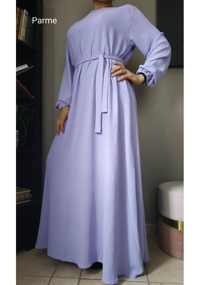Robe Inaya avec Ceinture en Tissu Jazz – Made in France