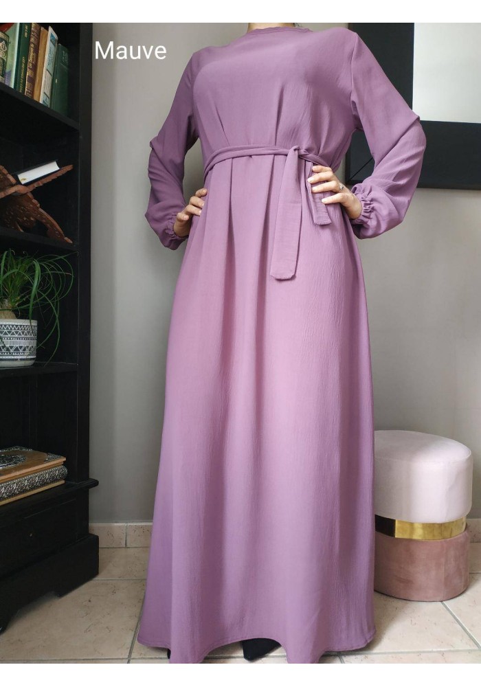 Robe Inaya avec Ceinture en Tissu Jazz – Made in France