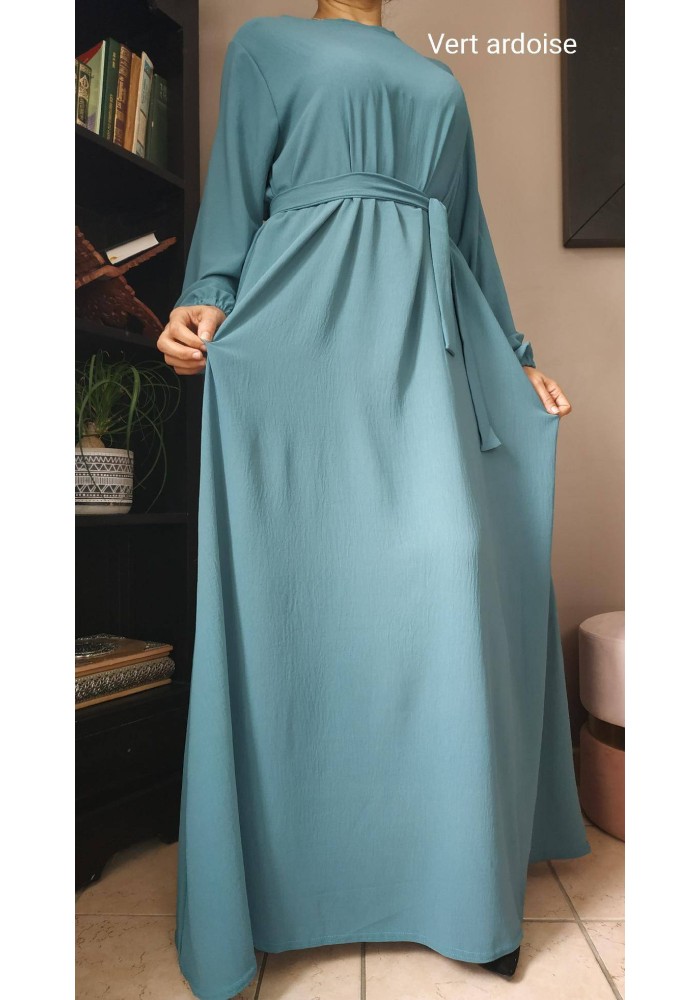 Robe Inaya avec Ceinture en Tissu Jazz – Made in France