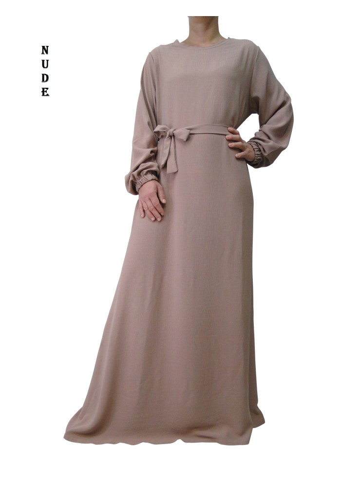 Robe Inaya avec Ceinture en Tissu Jazz – Made in France