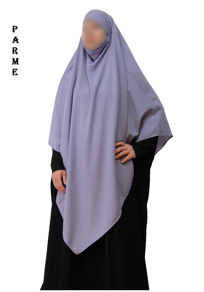 Khimar Long à Pointe en Tissu Jazz – Bandeau Intégré