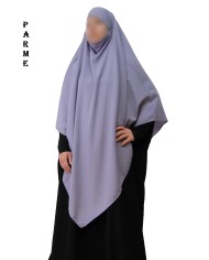Khimar Long à Pointe en Tissu Jazz – Bandeau Intégré